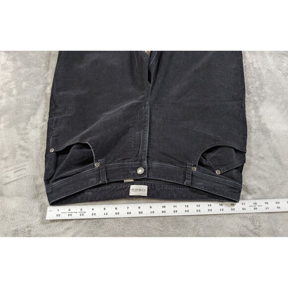 Vintage Chico's Corduroy Pants Womens 2 Reg Black Stretch Casual Minimalist - Picture 8 of 11
